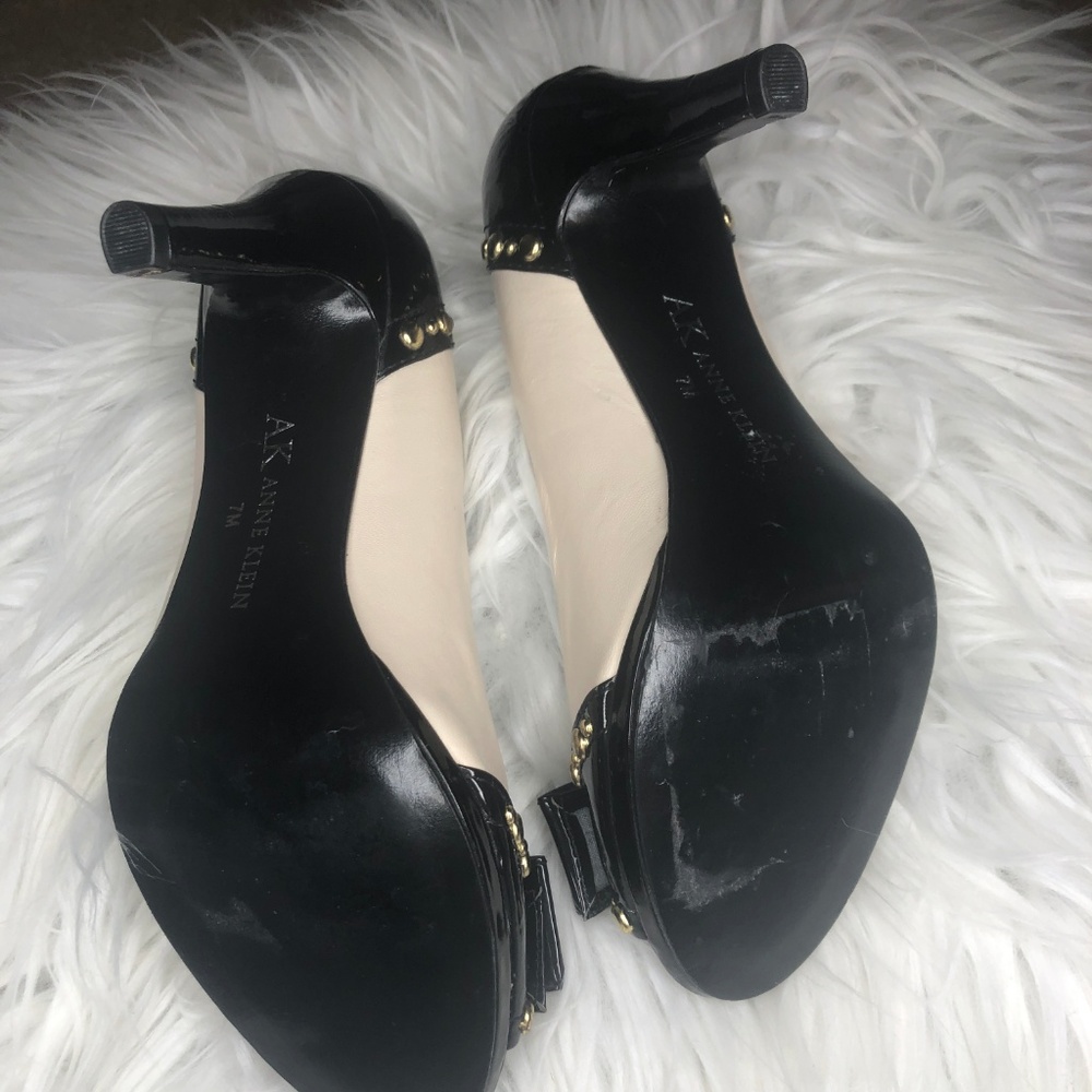 Anne Klein Open Toed Bow Heels 7 - Picture 5 of 5